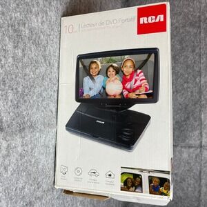 RCA DRC98101S 10 Inch Portable DVD Player Swivel Screen Black with Car Charger